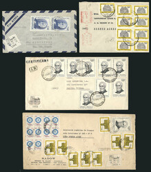 INFLATION POSTAGES: Covers used between 1981 and 1983, all with large ...