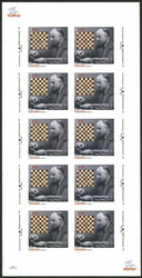 Sc.839, 2010 Henrik Kasparyan, CHESS, sheet of 10 IMPERFORATE values, ...