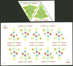 Sc.818, 2009 New Year (decorated Christmas tree), complete sheet of ...
