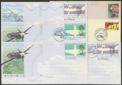 Approximately 55 aerograms and airmail covers, mint and with first ...