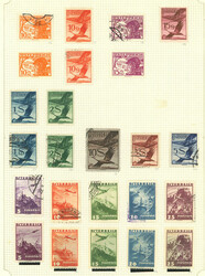 Collection with good values and some covers on 12 album pages, used ...