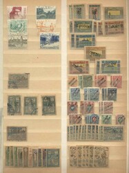 Tens of stamps on stock page, very interesting lot for the ...