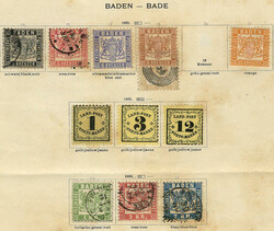 Old collection in 2 album pages, including several rare or scarce ...