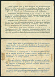 IRC of 1,400Rs. (year 1935, different models), VF quality, rare!