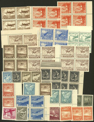LARGE NUMBER of unused airmail stamps, almost all MNH and of ...