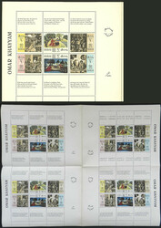 Michel 266/271, 1967 Poet Omar Khayyam, large sheet with 4 sets of 6 ...