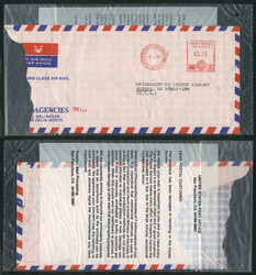 DAMAGED MAIL: 4 Covers, etc. used in USA (3) and 1 from India, all ...