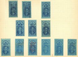 CIGARETTES, TOBACCO, ETC: Old collection on 14 album pages, large ...