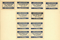 Interesting lot of old revenue stamps on 4 album pages, some can have ...