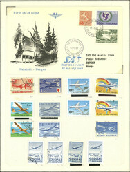 Collection on 6 album pages, with used and mint stamps and some ...