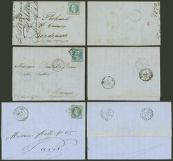 Over 40 entire letters or folded covers used between 1863 and 1871, ...