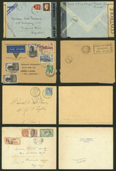 8 Covers sent to Argentina + 1 front used in France between 1900 and ...