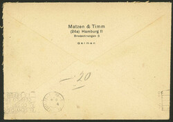 Airmail cover sent from Hamburg to Argentina on 9/SE/1948 franked ...