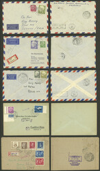 5 Covers used between 1954 and 1957, very fine general quality!
