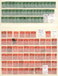 Several hundreds used definitive stamps (George VI) mounted in 2 ...