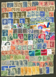 LARGE NUMBER (many hundreds) of used or mint (some MNH) stamps, in ...