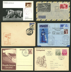 Over 45 covers, cards, postal stationeries, etc. with interesting ...