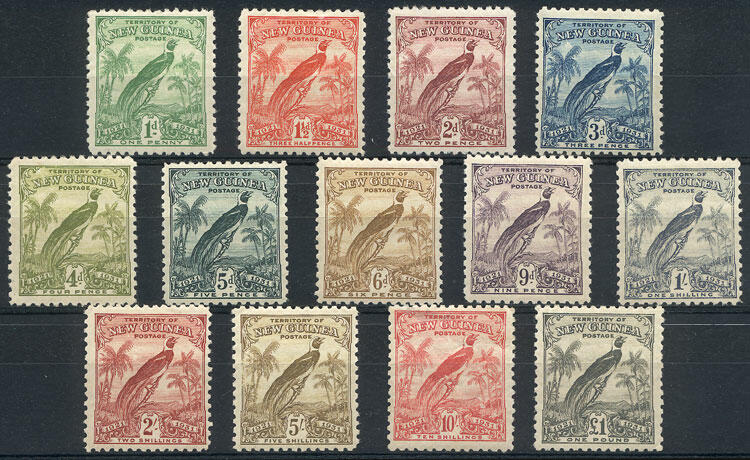 Sc.18/30, 1931 Birds, complete set of 13 values, mint lightly hinged, ...