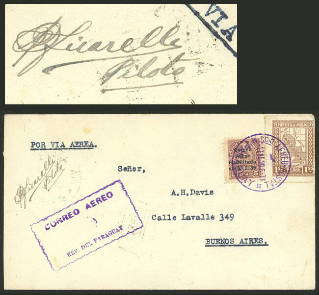 1/JA/1929 Asunción to Buenos Aires, test flight of Cie. Gral. ...