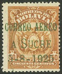 1905: Bolivia - Airmail stamps