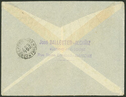 11/FE/1939 Marseille to Argentina, registered airmail cover franked ...