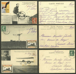 AVIATION: 17 Old postcards with very good views of aviators and ...