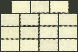 Yvert 1/15, 1963 Complete set of 15 mint values with tiny and barely ...