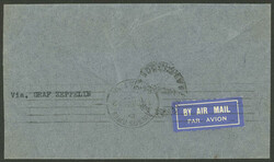 ZEPPELIN FLIGHT: Cover franked with 4s. and sent from London to ...
