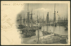 19/FE/1905 St. Pierre to Argentina, postcard franked with 5c. (Sc.63) ...