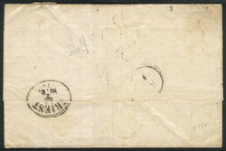13/FE/1875 Trieste-Sira: letter dispatched without postage. On ...