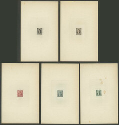GJ.109, 8c. Rivadavia, 5 DIE PROOFS (different colors) printed on ...