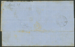 Folded cover sent from Anvers to Argentina on 9/MAR/1874 franked with ...