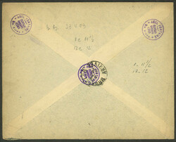 24/AP/1903 Buenos Aires to Belgium, 5c. stationery envelope + 1c. and ...