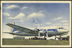 14/MAY/1955 Buenos Aires to Paris, postcard with nice view of a ...