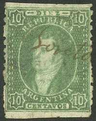 GJ.23, with the extremely rare pen cancel of LORETO, very fine ...