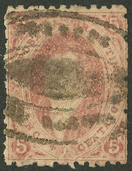 GJ.19, 1st or 2nd printing, with rococo cancel of LOBOS (+300%), very ...