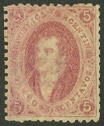 GJ.19b, 1st printing, notable DOUBLE IMPRESSION in the left half of ...
