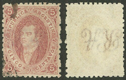 GJ.19c, 1st printing, very clear impression, with variety INVERTED ...