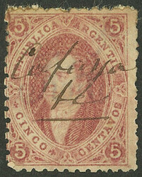 GJ.19, 1st or 2nd printing, extremely rare pen cancel of CAFAYATE ...
