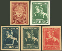 UNADOPTED essays: 2c. Coat of arms x1 + 10c. Monument to San Martín ...