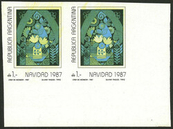 GJ.2379, Christmas, corner pair, PROOF, excellent quality