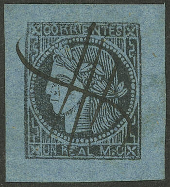 GJ.1, Un Real M.C., type 1, pen cancelled, excellent!