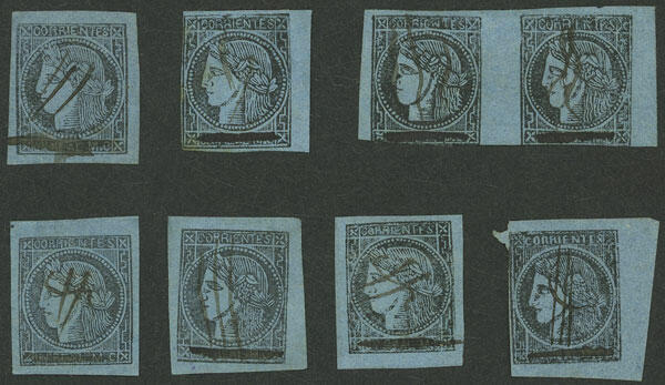 GJ.2, 1860 provisional with a goose quill stroke through the value, ...