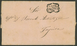 Entire letter sent to Tupiza (Bolivia) on 28/OC/1856, with the ...