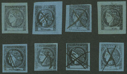 GJ.3, blue, reconstruction of the block with the 8 different types, 6 ...