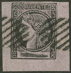 GJ.8A, rose-lilac, type 2, with mute cancel of Corrientes, VF!