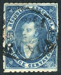 GJ.24, with ellipse RIOJA - FRANCA cancel (+300%), VF!