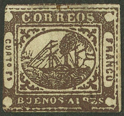 GJ.9A, Cuatro Reales chestnut, chocolate color, oily impression, mint ...