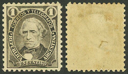 GJ.99, 1c. Velez Sársfield with "Globes" WATERMARK, mint lightly ...