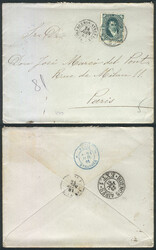 Cover franked with GJ.50, sent via French mail from Buenos Aires to ...